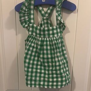 Green and White Checkered Sleeveless Top nwt old navy